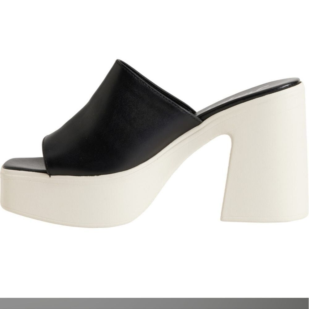 FREE PEOPLE 'Zoe' Platform Slide Sandal in Black Size 10 - Picture 3 of 9